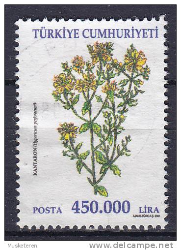 Turkey 2001 Mi. 3274     450.000 L Heilpflanze Johanniskraut - Used Stamps
