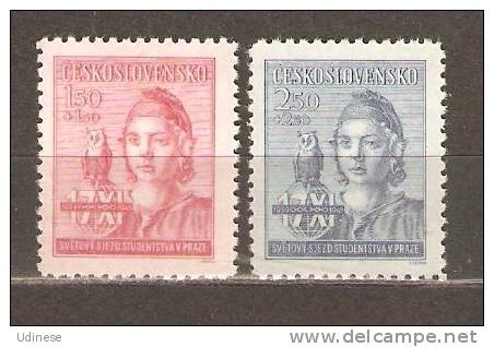 CZECHOSLOVAKIA 1945 - STUDENTS CONGRESS - CPL. SET  - MNH MINT NEUF - Ongebruikt