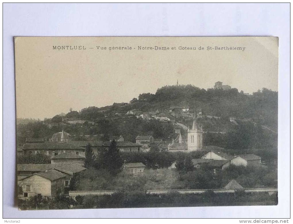 MONTLUEL - Vue Générale,Notre Dame Et Coteau De St Barthelemy. - Montluel