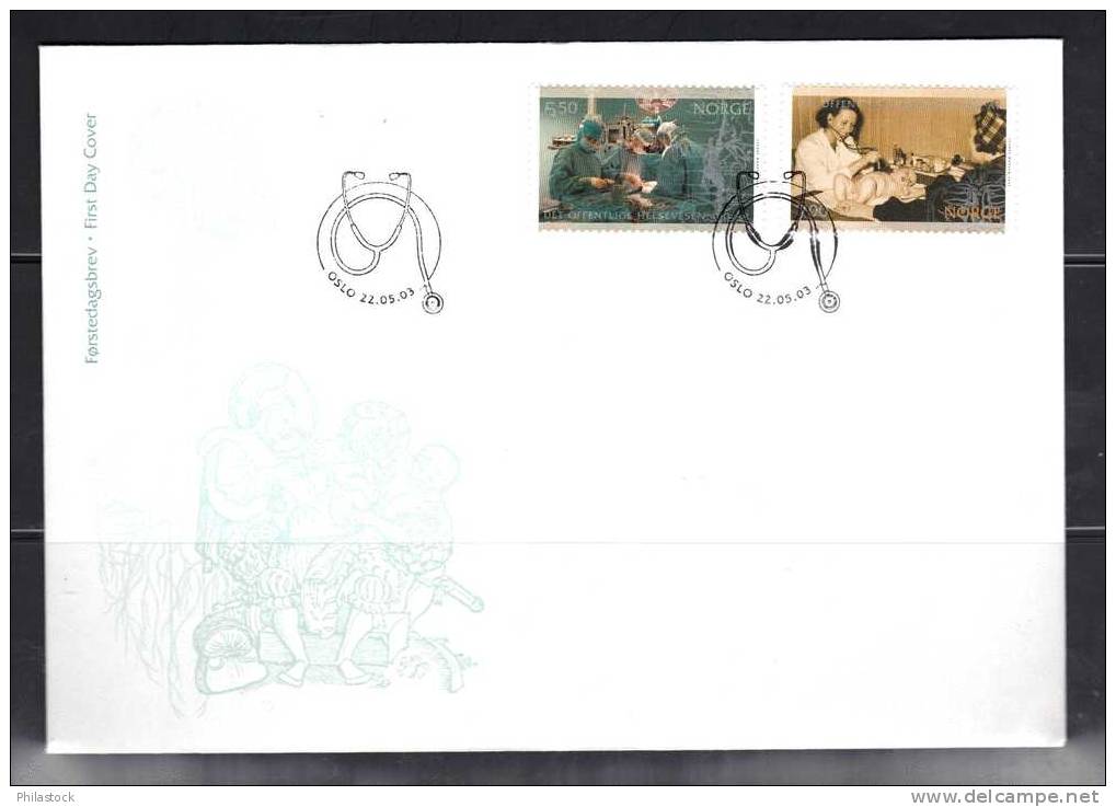 NORVEGE N° 1410 & 1411 Obl. S/enveloppe FDC - FDC