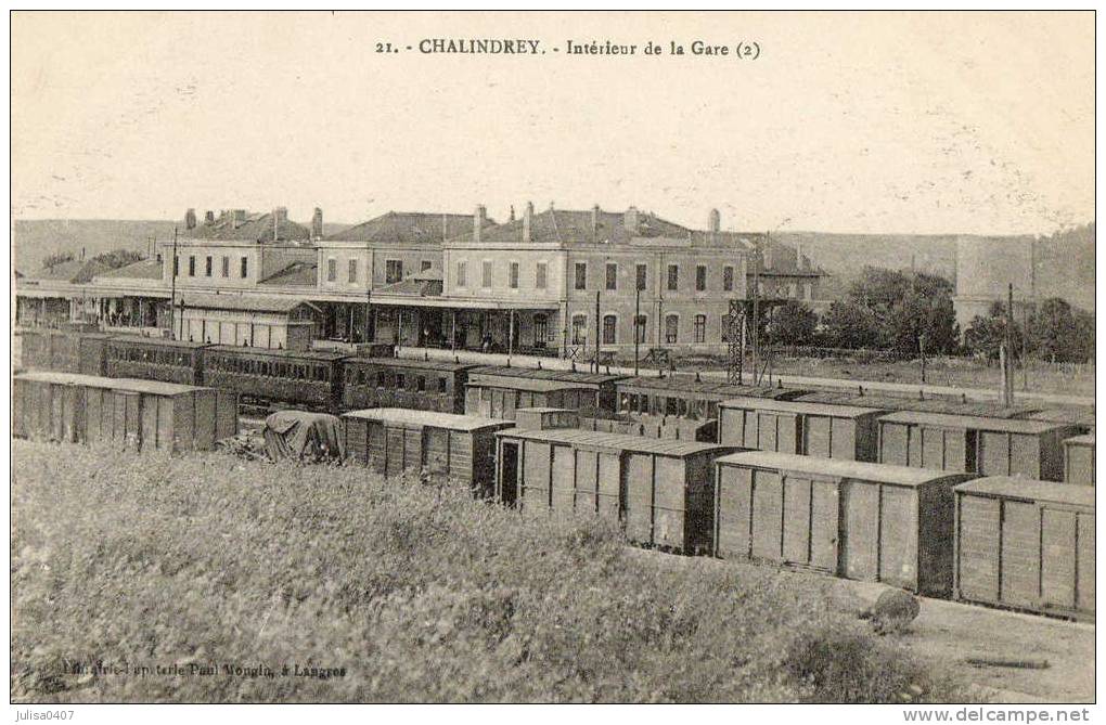 CHALINDREY (52) Vue Intérieure De La Gare Trains - Chalindrey