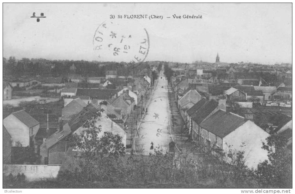 SAINT FLORENT SUR MER EN 1918 - Cher,Vue Générale,prés Bourges Et Charost * - Saint-Florent-sur-Cher