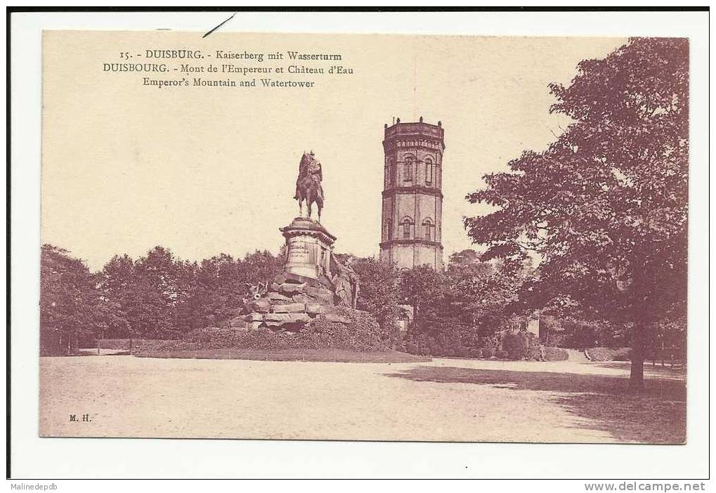 CP N°15 DUISBURG  - Kaiserberg Mit Wasserturm - Mont De L'Empereur Et Château D'Eau - Duisburg