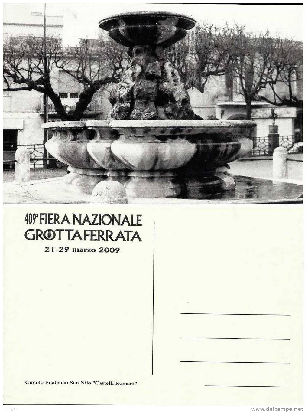 2009 Cartolina Commemorativa 409° Fiera Nazionale Di Grottaferrata - Betogingen