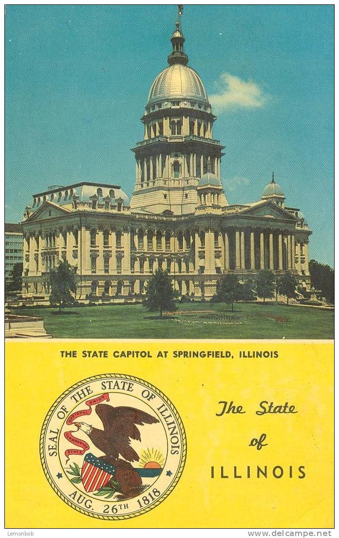 USA – United States – Illinois Capitol Building, Springfield Illinois Unused Postcard [P4037] - Springfield – Illinois