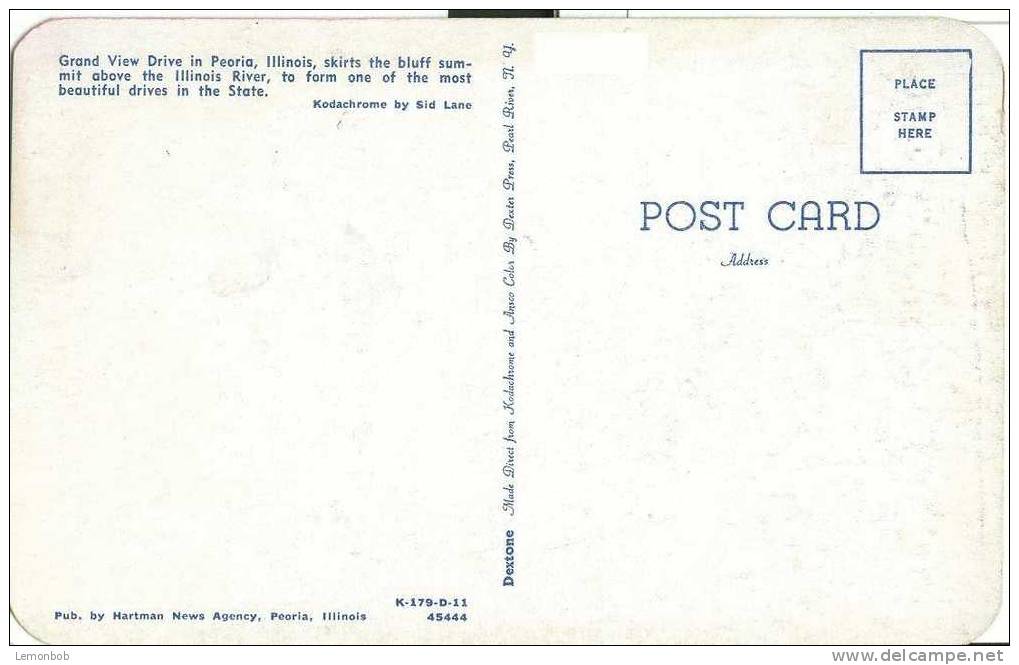 USA – United States – Grand View Drive In Peoria, Illinois Unused Postcard [P4048] - Peoria