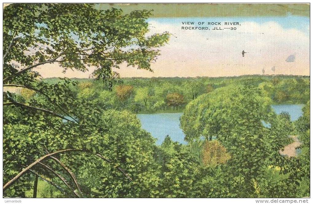 USA – United States – View Of Rock River, Rockford, Illinois 1947 Used Postcard [P4050] - Rockford