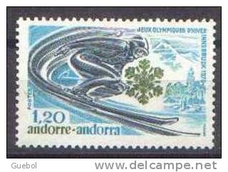 Andorre Français Jeux Olympiques D'hiver N° 251 ** Innsbruck 76  - Ski De Descente - Inverno1976: Innsbruck