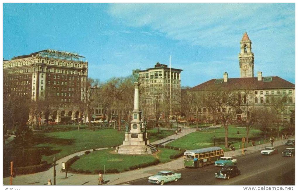 USA – United States – Worcester, Mass, View Of The Common, And City Hall 1950s Unused Postcard [P4070] - Worcester