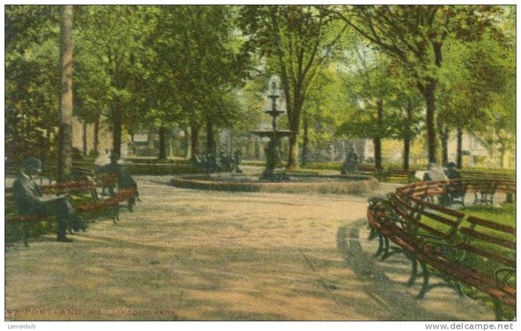 USA – United States – Portland, Me, Lincoln Park 1912 Used Postcard [P4075] - Portland