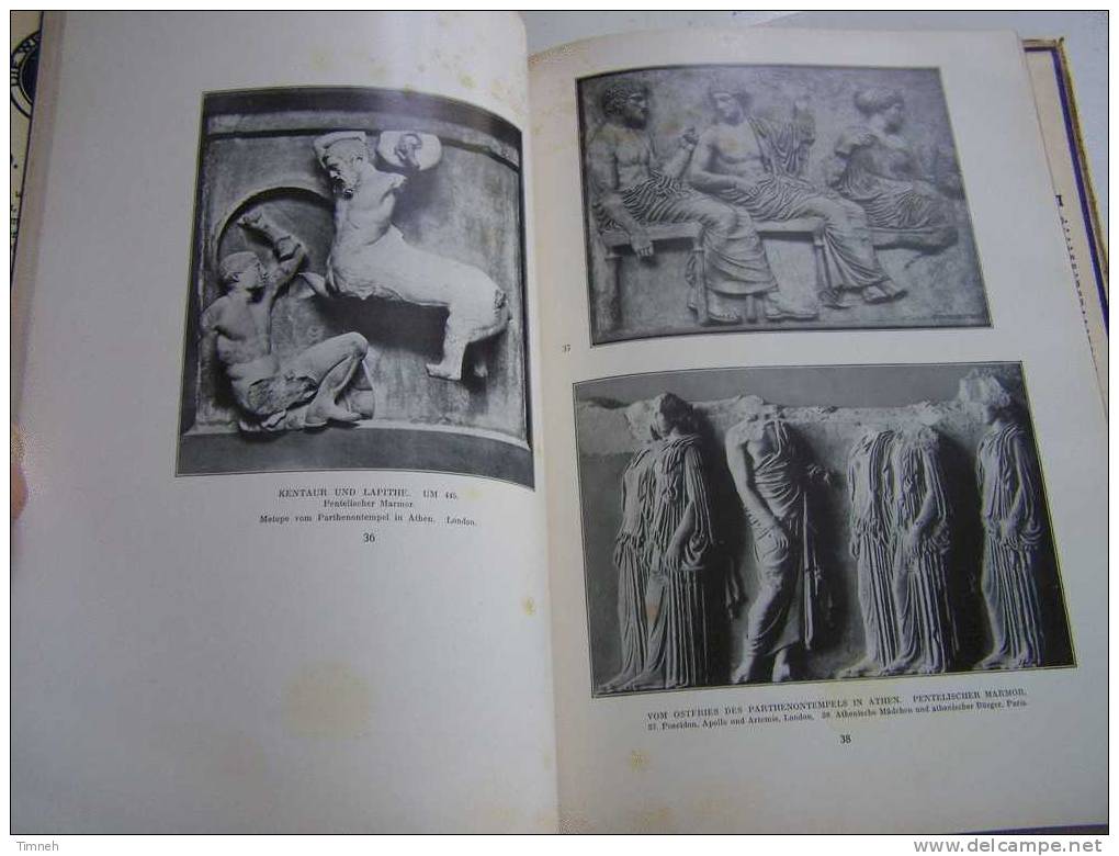 Griechische Bildwerke 140 Abbildungen WILHELM RADENBERG KARL ROBERT LANGEWIESCHE BLAUE BÜCHER - Pittura & Scultura