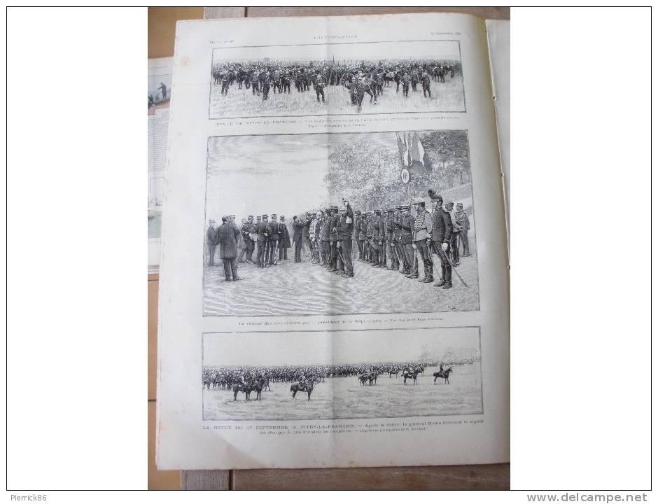 1891 BAPAUME VOYAGE DU PRESIDENT A  VITRY LE FRANCOIS REIMS / ILE METELIN ILOT SIGRI FETE SAINT CORNELY A CARNAC - L'Illustration