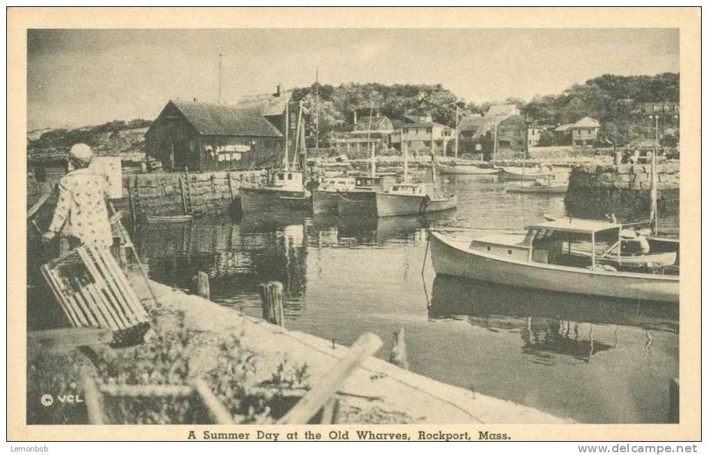 USA – United States – A Summer Day At The Old Wharves, Rockport, Mass Used Postcard [P4092] - Cape Cod