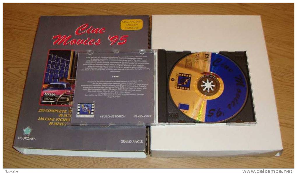 Cine Movies ´95 Encyclopédie Sur Cd-Rom Éditions Grand Angle Neurones 1996 - Cinéma/Télévision