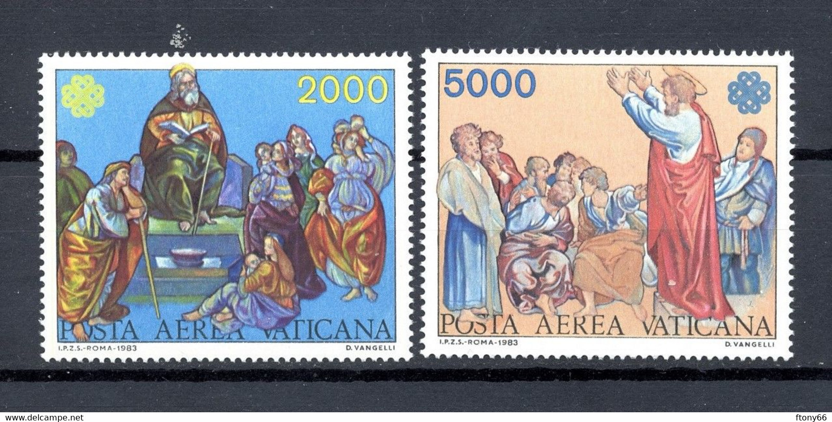 AF 1983 Vaticano "Anno Mondiale Delle Comunicazioni" - Sassone Nn. A73/A74 MNH** - Poste Aérienne