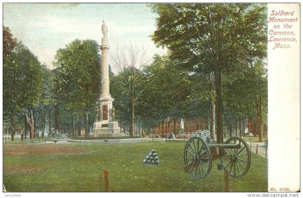 USA – United States – Soldiers' Monument On The Common, Lawrence, Mass Early 1900s Unused Postcard [P4104] - Lawrence