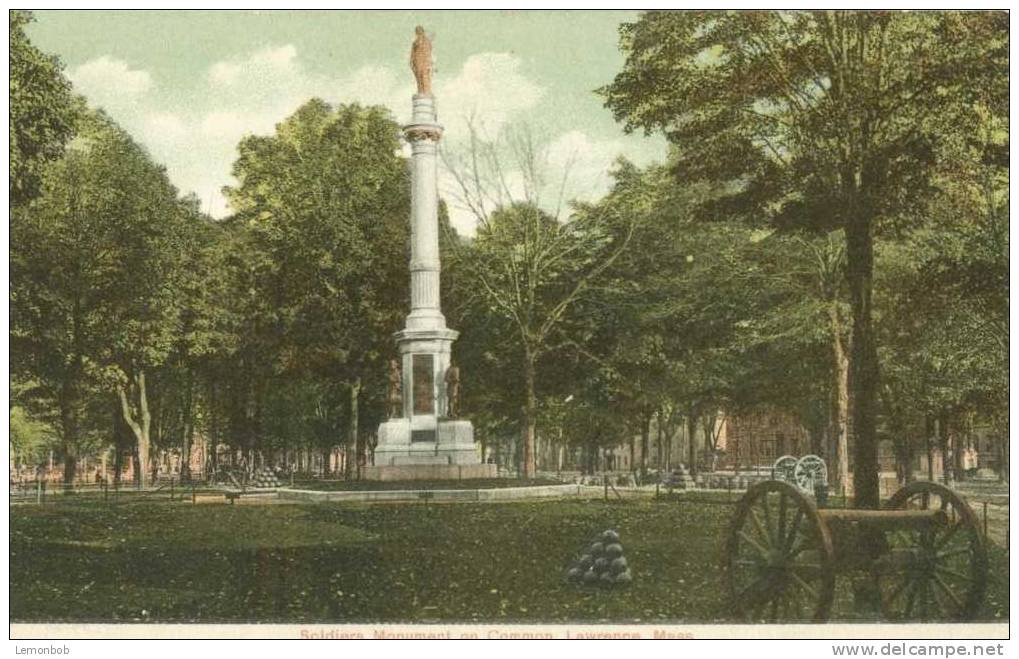 USA – United States – Soldiers Monument On The Common, Lawrence, Mass Early 1900s Unused Postcard [P4105] - Lawrence