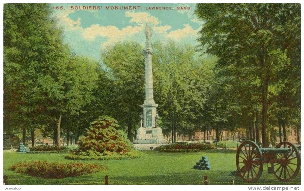 USA – United States – Soldiers Monument On The Common, Lawrence, Mass Early 1900s Unused Postcard [P4106] - Lawrence