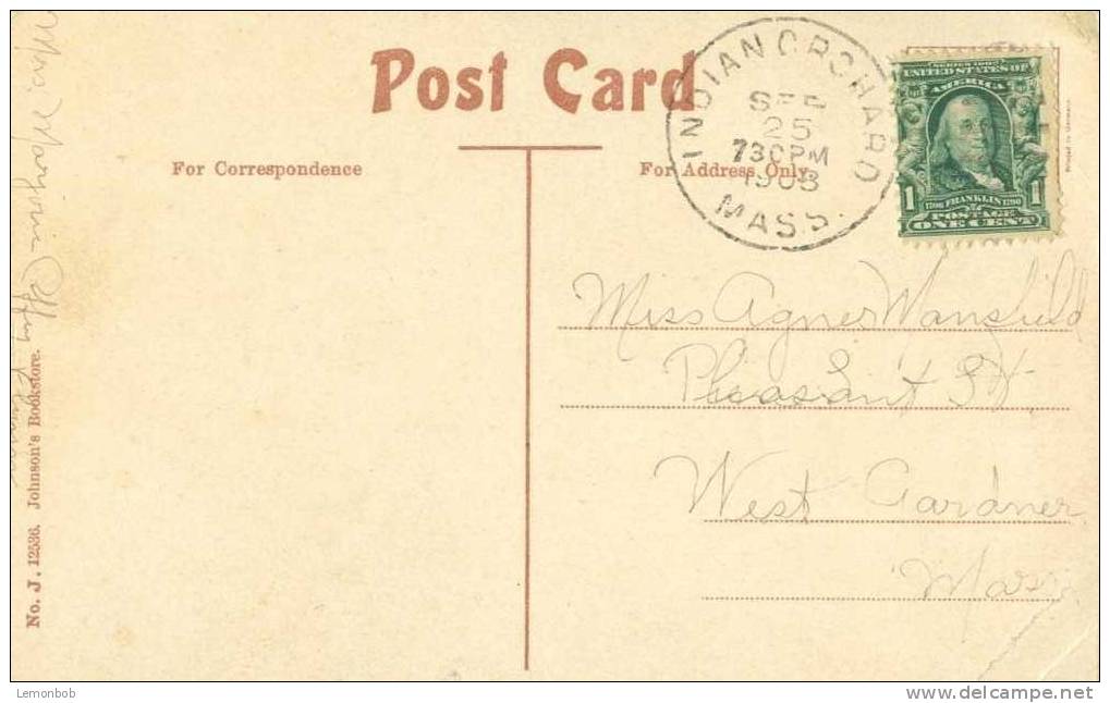 USA – United States – The Post Office, Springfield Mass 1908 Used Postcard [P4116] - Springfield