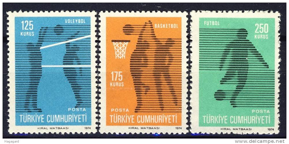 Turkey 1974. Sport. Michel 2344-46. MNH(**) - Neufs