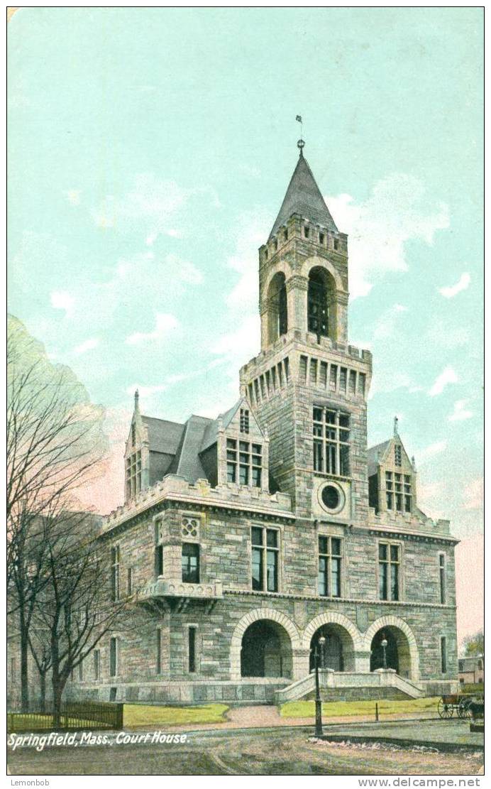 USA – United States – Springfield Mass, Court House 1907 Used Postcard [P4133] - Springfield