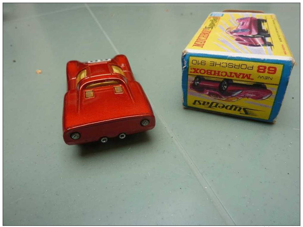 Matchbox, Superfast 68,Porsche 910, Boîte D´origine, 1970. - Jouets Anciens