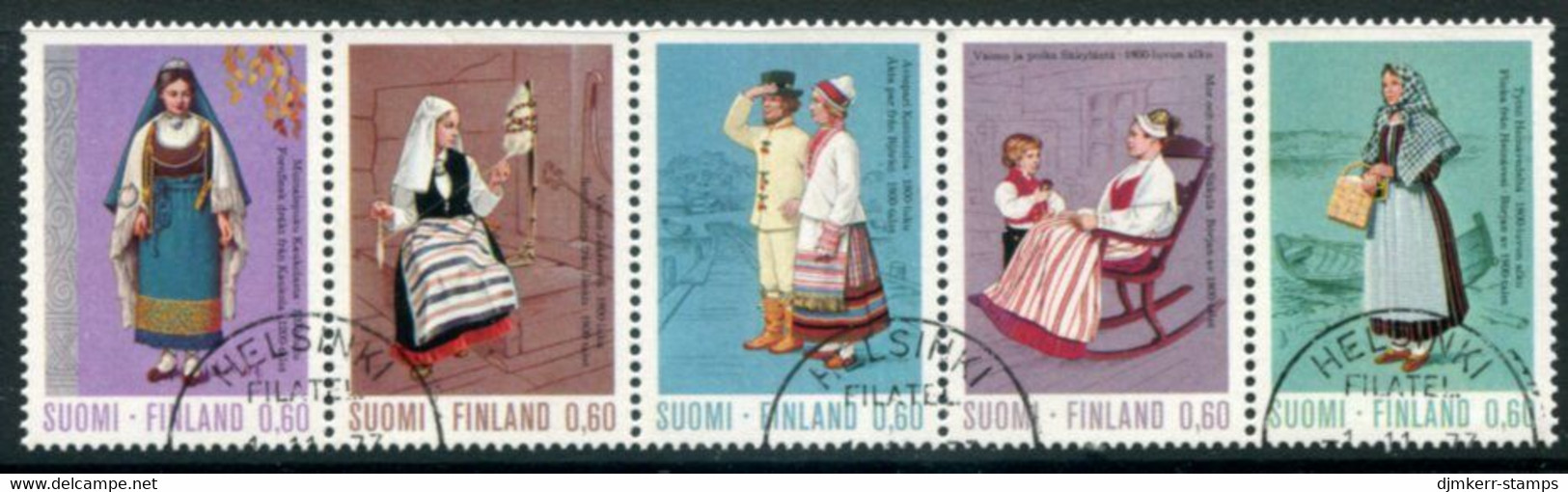 FINLAND 1973 Regional Costumes Strip  MNH / **.  Michel 733-37 - Usati