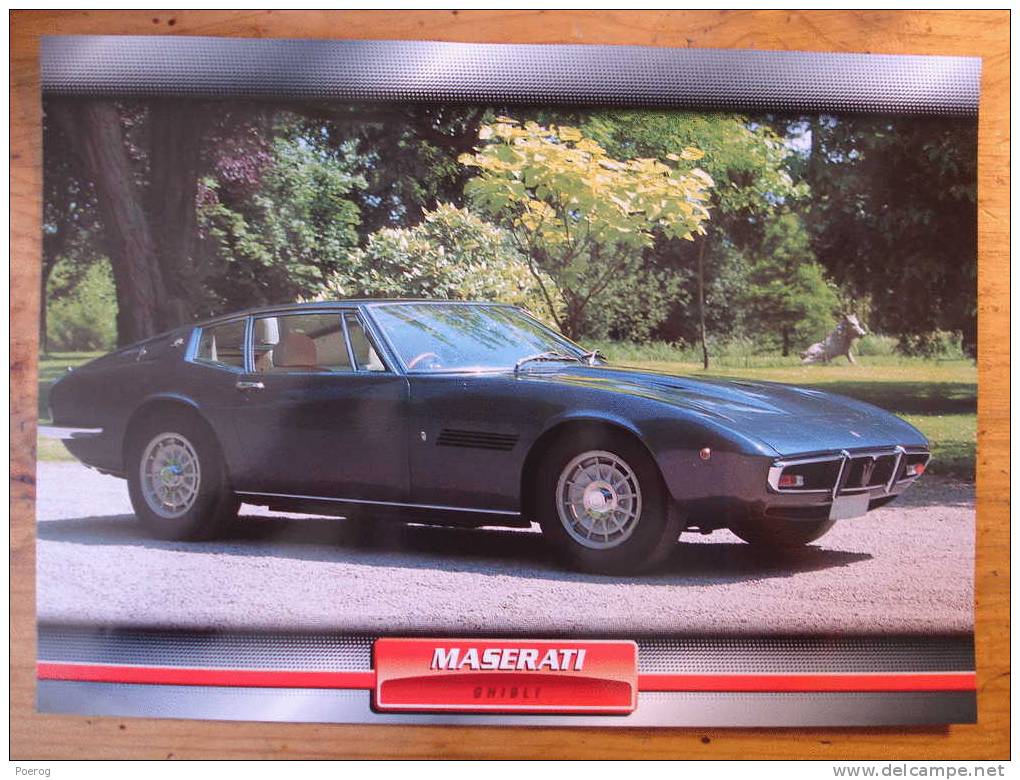 MASERATI GHIBLI - FICHE VOITURE GRAND FORMAT (A4) - 1998 - Auto Automobile Automobiles Car Cars Voitures - Autos