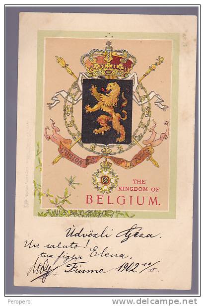 AK BELGIEN  WAPPEN ARM COAT OF ARM  THE KINGDOM OF BELGIUM RAPHAEL TUCK&SON Nr. 3319. LITHO KARTE  OLD POSTCARD VOR 1904 - Sonstige & Ohne Zuordnung