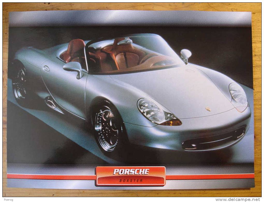 PORSCHE BOXSTER - FICHE VOITURE GRAND FORMAT (A4) - 1998 - Auto Automobile Automobiles Car Cars Voitures - Auto's