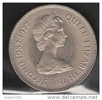 GUERNSEY:  25 PENCE  FROM 1978   "QUEEN ELIZABETH THE SECOND 1952-1977" - Kanaaleilanden