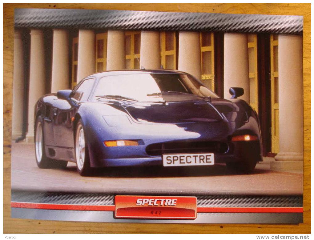 SPECTRE R42 - FICHE VOITURE GRAND FORMAT (A4) - 1998 - Auto Automobile Automobiles Voitures Car Cars - Auto's