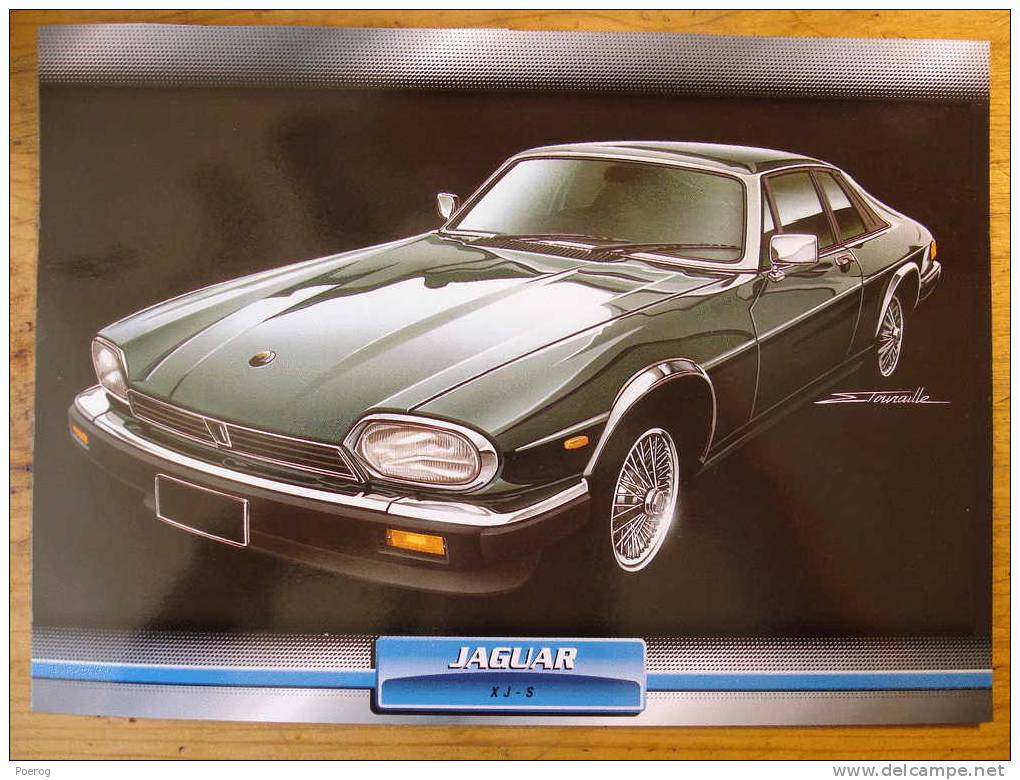 JAGUAR XJ-S - FICHE VOITURE GRAND FORMAT (A4) - 1998 - Auto Automobile Automobiles Voitures Car Cars - Automobili
