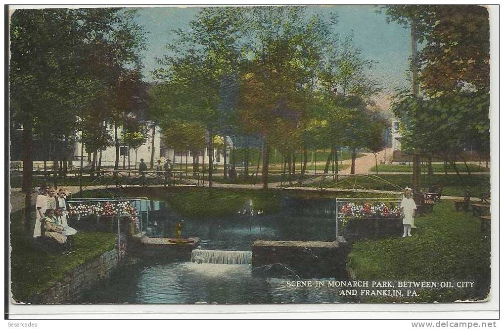 Scene In Monarch Park, Between OIL CITY And FRANKLIN, PA - Harrisburg