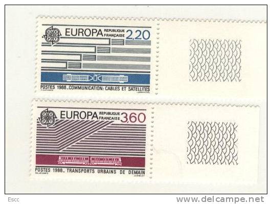 Mint Stamps Europa CEPT 1988 From France - 1988