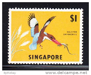 Singapore MNH Scott #67 $1 White-breasted Kingfisher - Singapour (1959-...)