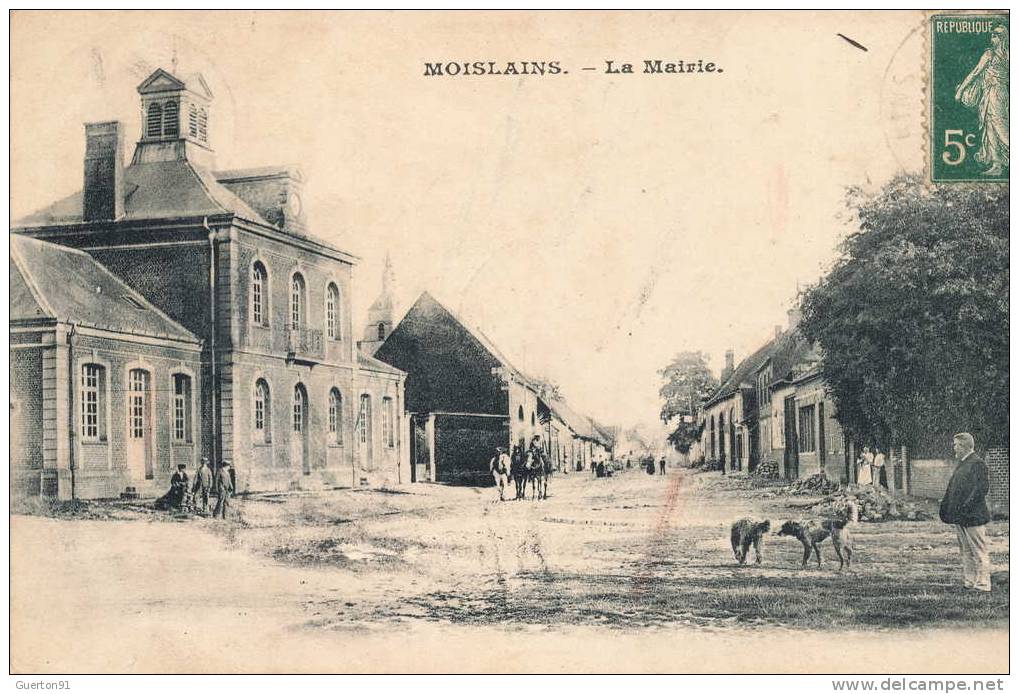 CPA  (80)  MOISLAINS  /  La Mairie  -  (état Moyen) - Moislains