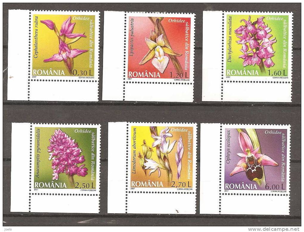 ROMANIA 2007 ORCHIDS  SET MNH - Unused Stamps