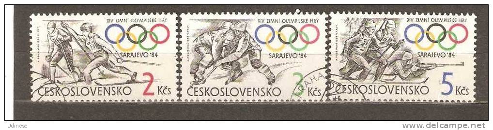 CZECHOSLOVAKIA 1984 - OLYMPIC WINTER GAMES - CPL. SET  - USED OBLITERE GESTEMPELT - Winter 1984: Sarajevo