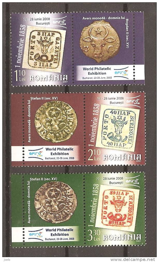 ROMANIA 2008 WORLD  PHILATELIC EXHIBITION BUCHAREST SET MNH - Unused Stamps