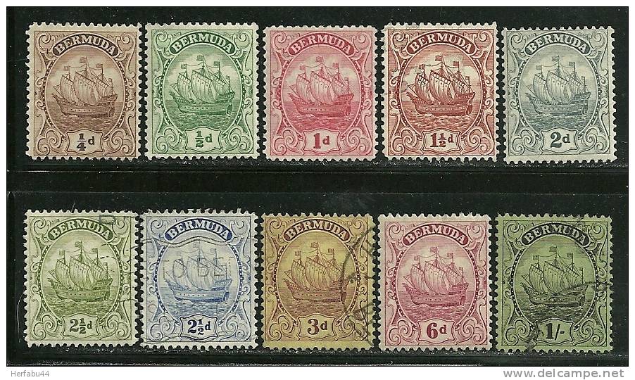 Bermuda     Stamps   SC# 81-87,89,91-92  SCV$ 49.75 - Bermudes