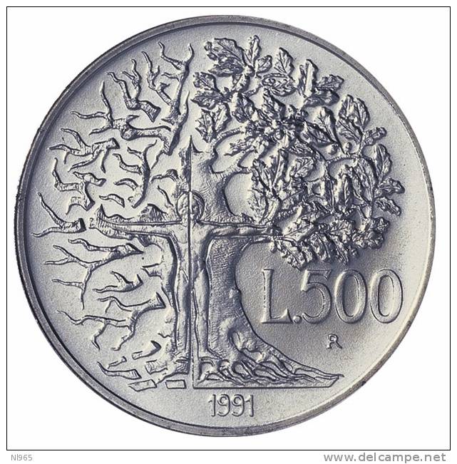 ITALY - REPUBBLICA ITALIANA ANNO 1991 - FLORA E FAUNA - I Emissione      - Lire 200 +  500 In Argento - Gedenkmünzen