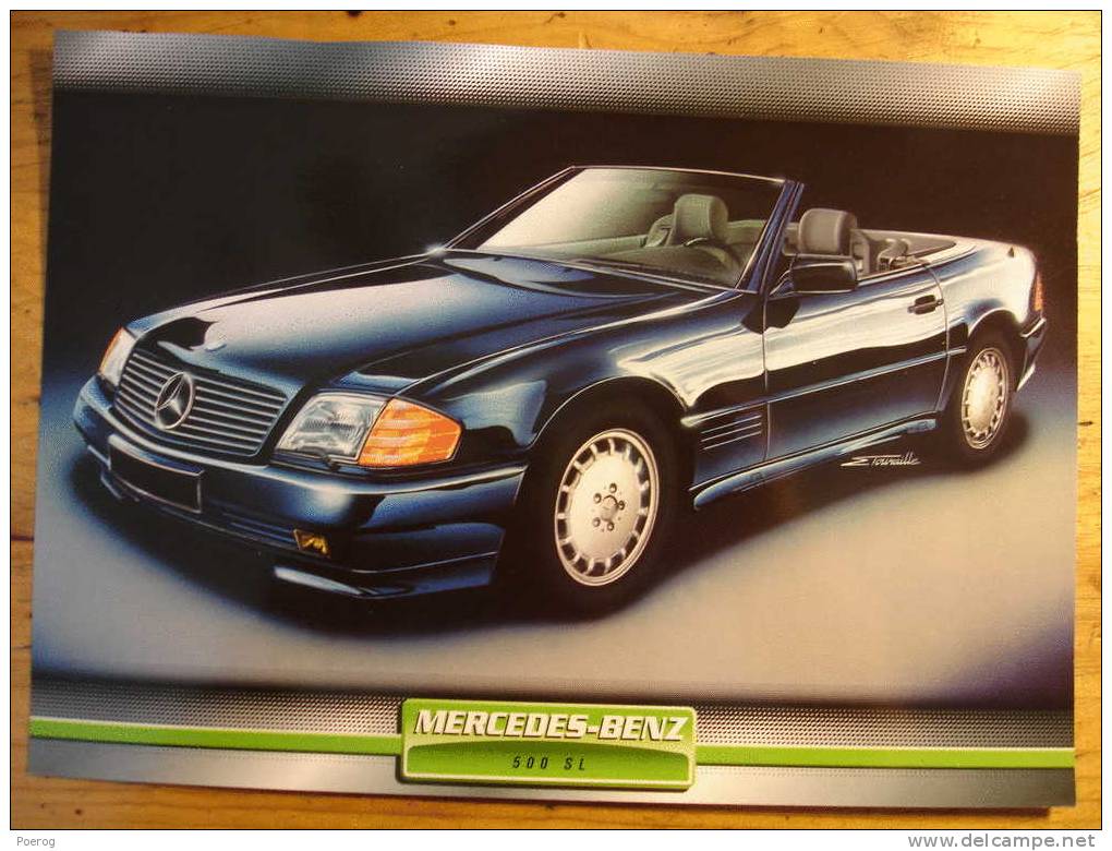 MERCEDES BENZ 500 SL - FICHE VOITURE GRAND FORMAT (A4) - 1998 - Auto Automobile Automobiles Voitures Car Cars - Auto's