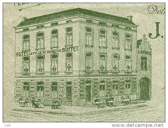 198 Op Geillustreerde Brief " HOTEL DE DIXMUDE" Met Stempel DIXMUDE - 1922-1927 Houyoux