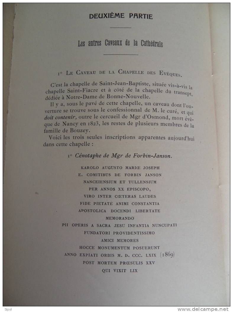 Les Caveaux De La Cathédrale De Nancy Tombeaux De Désilles Et Du Cardinal De Lorraine Par E.Badel - Lorraine - Vosges