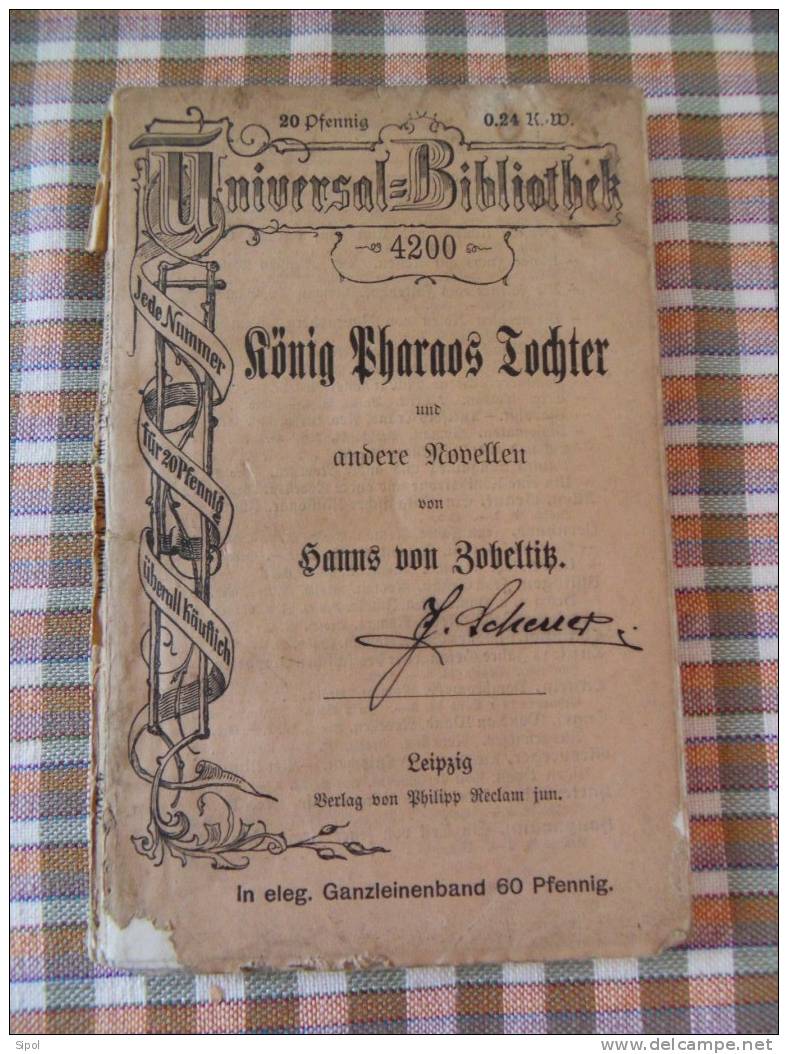 König  Pharaos Tochter Und Andere Novellen- Hanns Von Zobeltiss - Korte Verhalen