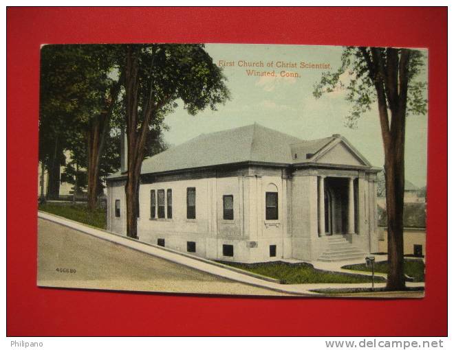 Winsted CT  ---First Church Of Christ Scientist  Ca 1910---  ----  --- Ref 213 - Sonstige & Ohne Zuordnung