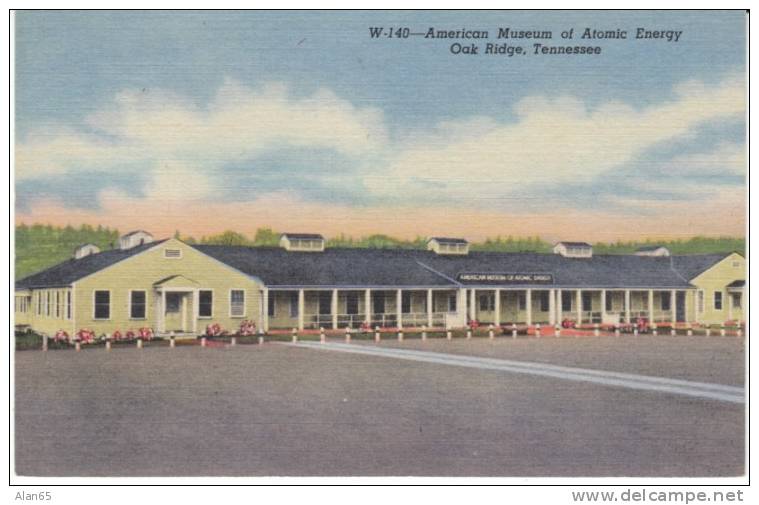 Oak Ridge TN Tennessee, American Museum Of Atomic Energy On 1950s Vintage Curteich Linen Postcard - Oak Ridge