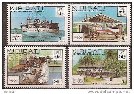 KIRIBATI - 1980 London Stamp Exhibition. Scott 352-5. MNH ** - Kiribati (1979-...)