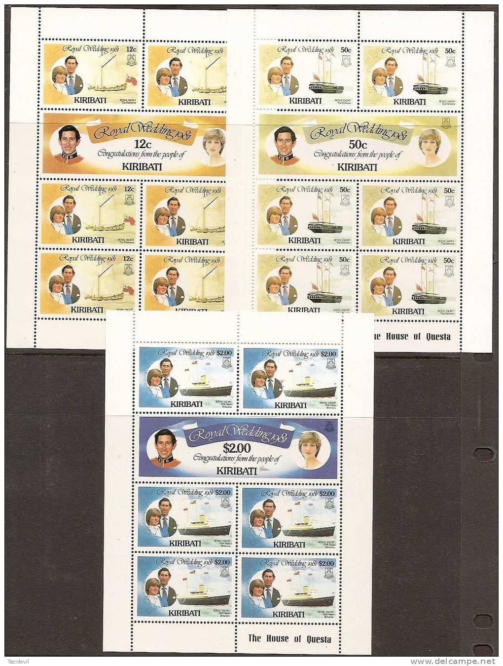 KIRIBATI - 1981 Royal Wedding Sheetlets. MNH ** - Kiribati (1979-...)